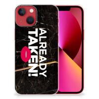 Apple iPhone 13 | Siliconen hoesje | met naam Already Taken Black - thumbnail