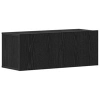 TV-kasten 2 pcs Zwart eiken 80 x 30 x 30 cm Bewerkt hout - thumbnail