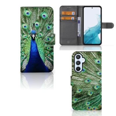 Samsung Galaxy A54 5G | Telefoonhoesje | Met pasjeshouder | Pauw