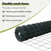 VidaXL Hek met paal groen 0,4 x 50 m staal en pvc - thumbnail