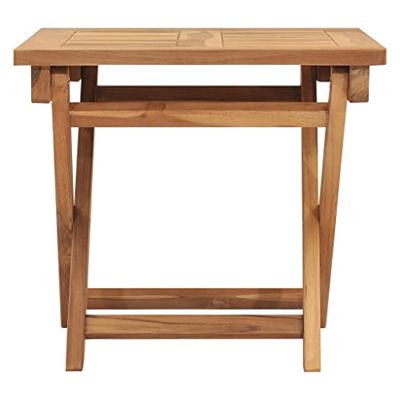 Ligbed met tafel massief teakhout - thumbnail