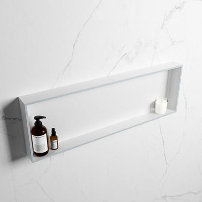 MONDIAZ EASY Nis 89,5x29,5cm in solid surface kleur Clay | Talc. 1 vak geschikt voor in- of opbouw