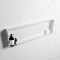 MONDIAZ EASY Nis 89,5x29,5cm in solid surface kleur Clay | Talc. 1 vak geschikt voor in- of opbouw - thumbnail
