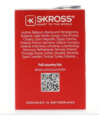 Reisadapter Wereld-naar-Europa Geaard