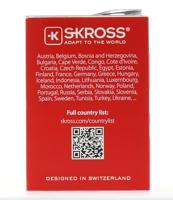 SKROSS | 1.500211-E | World to Europe | Wereldreisadapter voor Europa - Spanning en vermogen: 100V - 1600W / 250V - 4000W. Bescherming tegen elektrische schokken - thumbnail
