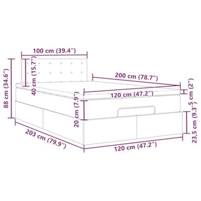 Bed met matras 120x200 cm stof zwart
