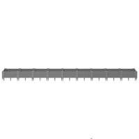 VidaXL Plantenbak met pinnen 362,5x42,5x28,5 cm polypropeen lichtgrijs - thumbnail