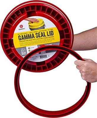 Gamma2 Gamma Seal Deksel voor diervoer, geschikt voor 1,9, 1,8 cm, 1,8 l en 7 gallon, rood