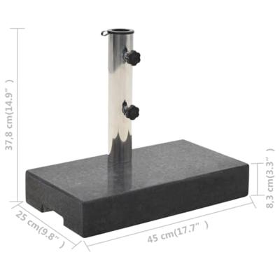 VidaXL Parasolvoet rechthoekig 25 kg graniet zwart