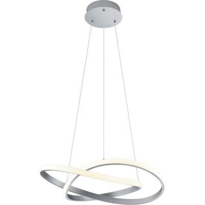 LED Hanglamp Mat Nikkel - Dimbaar 27.5W - Warm Wit 3000K - Aluminium