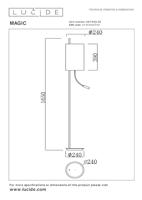 Lucide MAGIC - Vloerlamp - Ø 24 cm - 1xE27 - Zwart - thumbnail