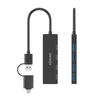 Hub USB Tipo-C + USB 3.1 Aisens A109-0987- 4xUSB