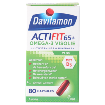 Davitamon Actifit 65+ Omega-3 Visolie Capsules Davitamon Actifit 65+ Omega-3 Visolie Capsules