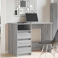 Bureau 102x50x75 cm bewerkt hout grijs sonoma eikenkleurig - thumbnail