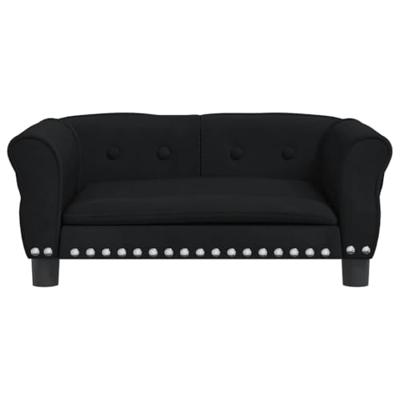 VidaXL Hondenmand 70x45x30 cm fluweel zwart