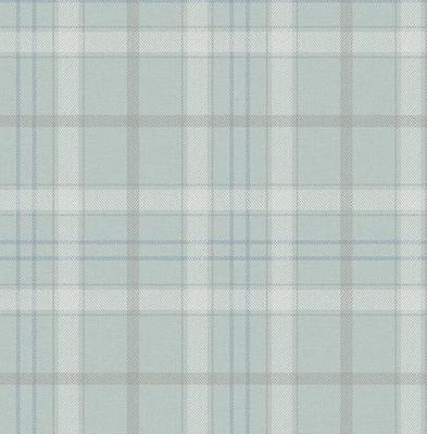 Dutch Wallcoverings Sauvage Ruit - Lichtblauw