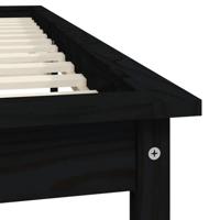 Bedframe massief grenenhout zwart 120x200 cm - thumbnail