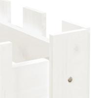 VidaXL Plantenbak verhoogd hekontwerp 200x30x30 cm grenenhout wit - thumbnail
