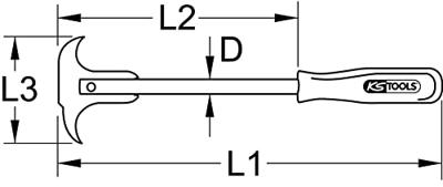 Dichtring demontagegereedschap, 300 mm KS Tools 550.1060