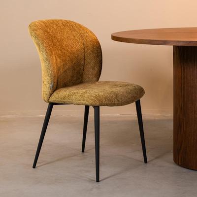 LABEL51 Eetkamerstoel 'Vino' Elite stof, kleur Mustard