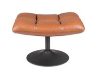Dutchbone Hocker 'Bar' PU, kleur Vintage Bruin - thumbnail