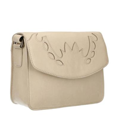 Manfield leren crossbody tas beige Manfield leren crossbody tas beige