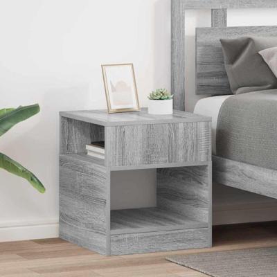 Bijzettafel 2 pcs Grijs Sonoma 40,5 x 40 x 45 cm Bewerkt hout