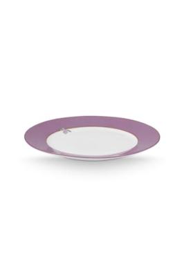 Pip Studio Lily & Lotus Dinerbord Uni Lila 26.5cm