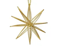 Kerstornament Ster Goud 14cm 1st - thumbnail