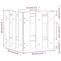 Plantenbak met hekontwerp 30x30x30 cm massief grenenhout - thumbnail