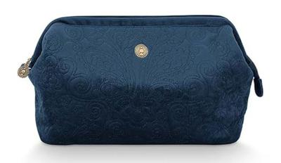 Pip Studio Pip Studio Cosmetic Purse Extra Large Velvet Quiltey Days Blue 30x20.7x