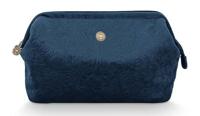 Pip Studio Pip Studio Cosmetic Purse Extra Large Velvet Quiltey Days Blue 30x20.7x - thumbnail