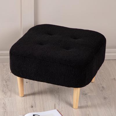 Nohr Poef 'Sapna' Teddy, kleur Zwart Nohr Poef 'Sapna' Teddy, kleur Zwart