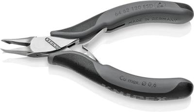Knipex voorsnijtang schuine kop 120 mm esd - 6462120esd Knipex voorsnijtang schuine kop 120 mm esd - 6462120esd