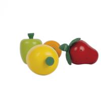 Mertex Janod 12 stuks houten fruit in houten kistje - thumbnail
