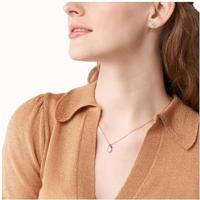 Fossil JF04029791 Ketting + Oorknoppen Stevie staal rosekleurig-wit 40-45 cm - thumbnail
