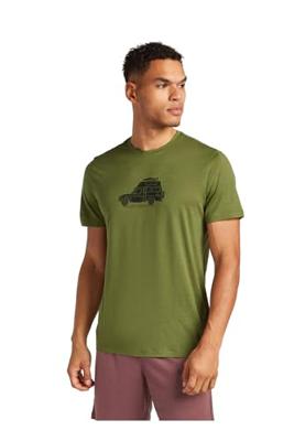 Icebreaker 150 Tech Lite SS Cosy Camper T-shirt Heren Sphagnum XL - thumbnail