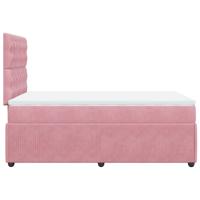 Boxspring met matras fluweel roze 180x200 cm - thumbnail