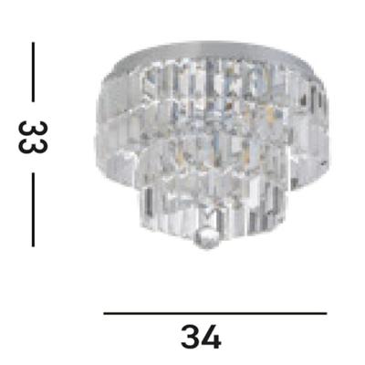 Searchlight Kristallen plafondlampEmpire Ø 34cm - 61321-4CC