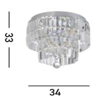 Searchlight Kristallen plafondlampEmpire Ø 34cm - 61321-4CC - thumbnail