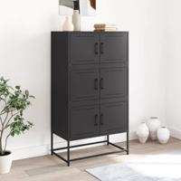 Dressoir 68,5x38,5x123,5 cm staal zwart - thumbnail