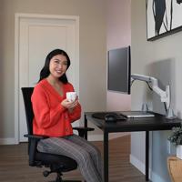 Ergotron LX Series LX Wall Monitor Arm flat panel bureau steun 86,4 cm (34") Muur Wit - thumbnail