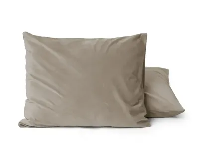 Sleeptime Velvet 2 in 1 kussenslopen Taupe/Grijs 60 x 70 cm