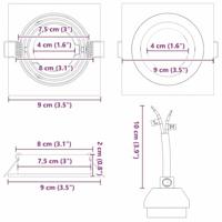 VidaXL Spotje 6 pcs zilver 9 x 9 x 2 cm aluminium - thumbnail