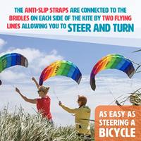 HQ Tweelijns Matrasvlieger Symphony Beach 1.3 Rainbow Spanwijdte 1300 mm Geschikt voor windsterkte 2 - 6 bft - thumbnail