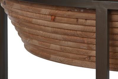 Hoofdtafel Home ESPRIT Kristal Sparrenhout 102 x 102 x 46 cm