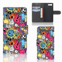 Sony Xperia X Compact | Wallet Case | met Pasjes | Punk Rock - thumbnail