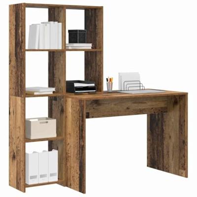 Bureau met plank Oud hout 138.5 x 55 x 143 cm Bewerkt hout