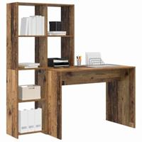 Bureau met plank Oud hout 138.5 x 55 x 143 cm Bewerkt hout - thumbnail