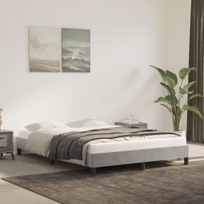 Bedframe zonder matras 140x200 cm fluweel lichtgrijs